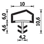 BORRACHA PORTA ENCAIXE CENTRAL BRANCA 30 MT BORRACHA PORTA ENCAIXE CENTRAL BRANCA 30 MT