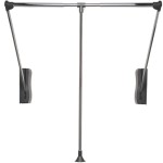 CABIDEIRO ARTICULADO 85/115CM PRETO/CROMADO HARDT
