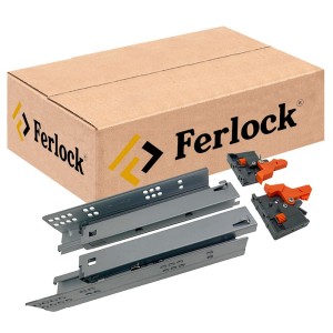 CAIXA CORREDIÇA INVISÍVEL AMORTECEDOR FERLOCK 400MM C/10