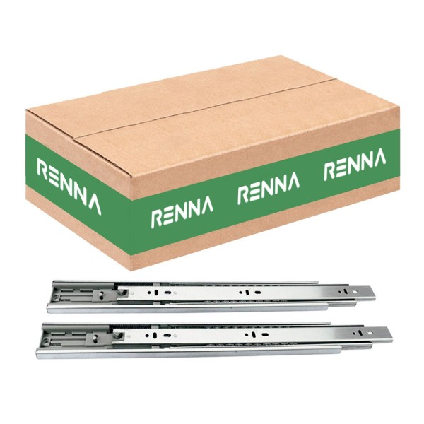 CAIXA CORREDIÇA TELESCÓPICA RENNA 450MM AMORTECEDOR C/15 PARES