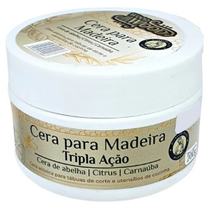 CERA DE ABELHA MADEIRA TRIPLA AÇÃO WOOD WOOD 200G