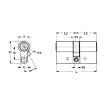 CILINDRO ORIGINAL KESO 100MM MODELO EUROPEU