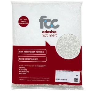 COLA GRANULADA FCC HOT MELT 74 BRANCA 2,5KG BAIXA TEMPERATURA