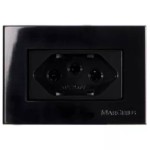 CONJUNTO TOMADA MARGIRIUS SLEEK MÓVEL 65X45MM PRETO CONJUNTO TOMADA MARGIRIUS SLEEK MÓVEL 65X45MM PRETO