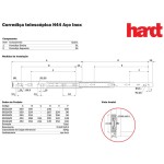 CORREDIÇA TELESCOPICA INOX HARDT H44 30KG 300MM