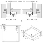CORREDIÇA INVISÍVEL AMORTECEDOR HAFELE 450MM 6T2