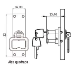 CREMONA DE SOBREPOR COM CHAVE CROMADA CREMONA DE SOBREPOR COM CHAVE CROMADA