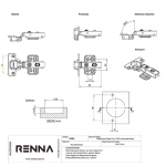 DOBRADIÇA CANECO CALÇO FIXO RENNA POP AMORTECEDOR RETA DOBRADIÇA CANECO CALÇO FIXO RENNA POP AMORTECEDOR RETA