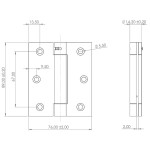 DOBRADIÇA COM MOLA FECHAMATIC 3.5 X 3 PRETA UNIÃO MUNDIAL