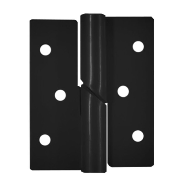 DOBRADIÇA HELICOIDAL PORTA CORTA FOGO ESQUERDA PRETA