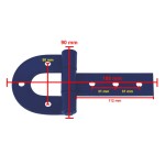 DOBRADIÇA PARA PORTEIRA SÃO ROMÃO N.01 180MM AZUL
