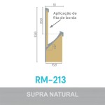 FARDO PERFIL ALUMÍNIO ROMETAL CAVA 15MM RM-213 6 MT NATURAL