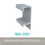 FARDO PERFIL ALUMÍNIO ROMETAL GOLA 15MM RM-087 6 MT INOX MATE
