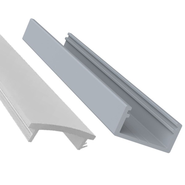 FARDO PERFIL ALUMÍNIO ROMETAL LED SOBREPOR RM-329 3 MT PRETO C/DIFUSOR