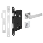 FECHADURA AUDAZ LOUVRE 55 QUADRADA EXTERNA INOX POLIDA