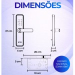 FECHADURA DIGITAL OTTO TT-101 BIOMETRIA SENHA APP TAG