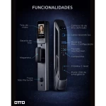 FECHADURA DIGITAL OTTO TU-3000 FACIAL BIOMETRIA ALEXA WI-FI