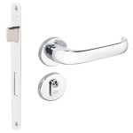 FECHADURA DUNA 1 REDONDA EXTERNA CROMADA C/RED