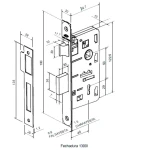 FECHADURA ODIN QUADRADA INTERNA CROMADA