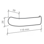 FECHADURA DUNA 2 REDONDA INTERNA CROMADA