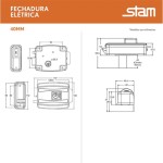 FECHADURA ELÉTRICA STAM 40MM ABRE PARA DENTRO PRETA