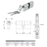 FECHADURA FERMAX EURO55 MAÇANETA 101 REDONDA EXTERNA POLIDO