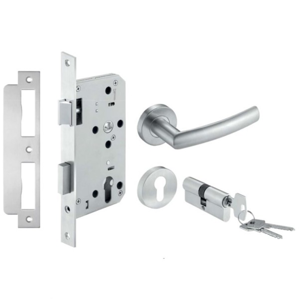 FECHADURA FERMAX EURO55 MAÇANETA 101 REDONDA EXTERNA POLIDO