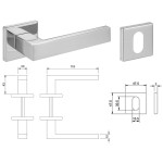 FECHADURA FERMAX NBR55 MAÇANETA 202 QUADRADA EXTERNA ESCOVADO