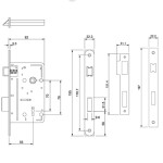 FECHADURA FERMAX NBR55 MAÇANETA 202 QUADRADA INTERNA POLIDO