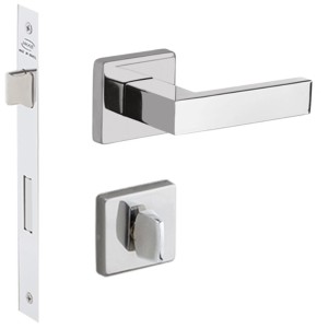 FECHADURA HATO LIGHT QUADRADA BANHEIRO INOX POLIDO