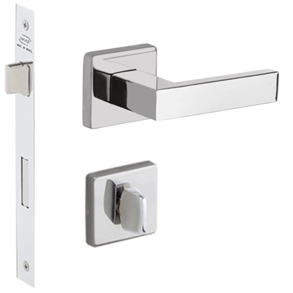 FECHADURA HATO LIGHT QUADRADA BANHEIRO INOX POLIDO
