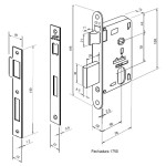 FECHADURA HATO LIGHT QUADRADA EXTERNA INOX POLIDO