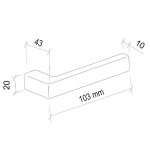 FECHADURA HATO LIGHT QUADRADA EXTERNA INOX POLIDO