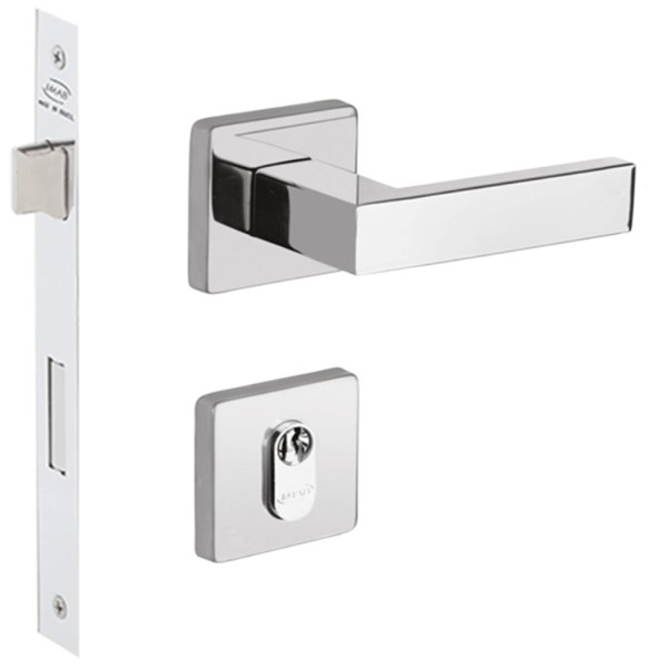 FECHADURA HATO LIGHT QUADRADA EXTERNA INOX POLIDO