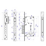 FECHADURA KESO ALTA SEGURANÇA ROLETE PRETA SEM CILINDRO 4 PINOS FECHADURA KESO ALTA SEGURANÇA ROLETE PRETA SEM CILINDRO 4 PINOS