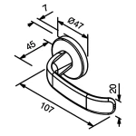 FECHADURA MAGNUM BANHEIRO 40MM 931-40PB REDONDA CROMADA PADO FECHADURA MAGNUM BANHEIRO 40MM 931-40PB REDONDA CROMADA PADO