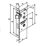 FECHADURA MAGNUM BANHEIRO 40MM 931-40PB REDONDA CROMADA PADO FECHADURA MAGNUM BANHEIRO 40MM 931-40PB REDONDA CROMADA PADO