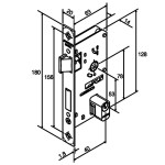 FECHADURA MAGNUM EXTERNA 40MM 325/881-40SE ESPELHO CROMADO PADO