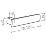 FECHADURA METRO LIGHT 55 QUADRADA EXTERNA PRETA