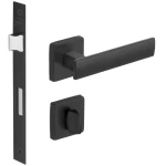 FECHADURA METRO LIGHT 55 QUADRADA BANHEIRO PRETA