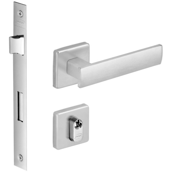 FECHADURA METRO LIGHT 40 QUADRADA EXTERNA ESCOVADA