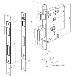 FECHADURA METRO LIGHT 40 QUADRADA INTERNA CROMADA
