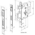FECHADURA METRO LIGHT 55 QUADRADA BANHEIRO CROMADA C/RED
