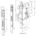 FECHADURA METRO LIGHT 55 QUADRADA EXTERNA CROMADA