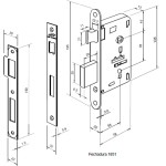 FECHADURA METRO LIGHT 55 QUADRADA INTERNA CROMADA