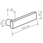 FECHADURA MOBIA QUADRADA EXTERNA INOX POLIDO