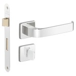 FECHADURA ODIN QUADRADA BANHEIRO CROMADA C/RED