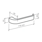 FECHADURA ODIN QUADRADA EXTERNA CROMADA C/RED