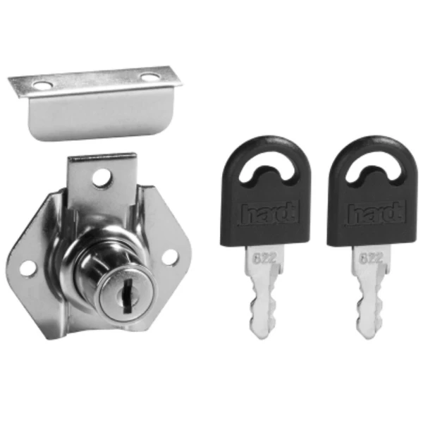 FECHADURA PARA GAVETA HARDT F4003NI CURTA SEGREDO ÚNICO 22MM