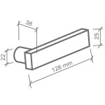 FECHADURA MOBIA QUADRADA EXTERNA INOX ESCOVADO